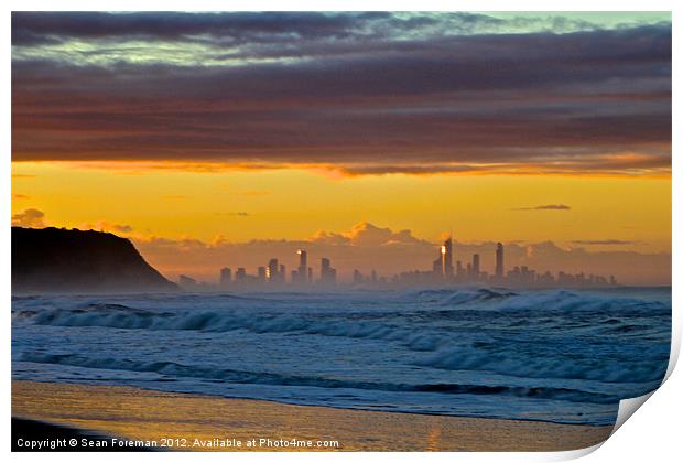 Surfer's Paradise Print by Sean Foreman