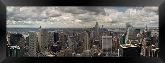 Downtown New York panorama Framed Print by Gary Eason