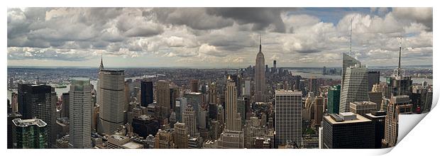 Downtown New York panorama Print by Gary Eason