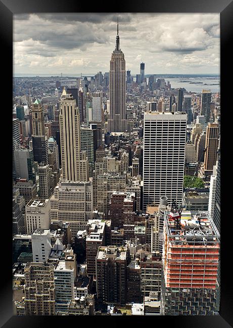 New York Midtown skyscrapers Framed Print by Gary Eason