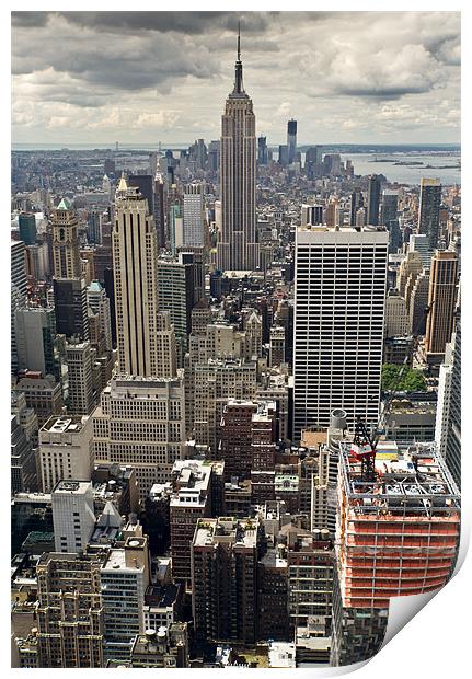 New York Midtown skyscrapers Print by Gary Eason