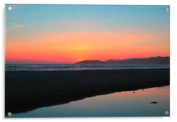 Sunset at Pismo Acrylic by Lena Ghadessi