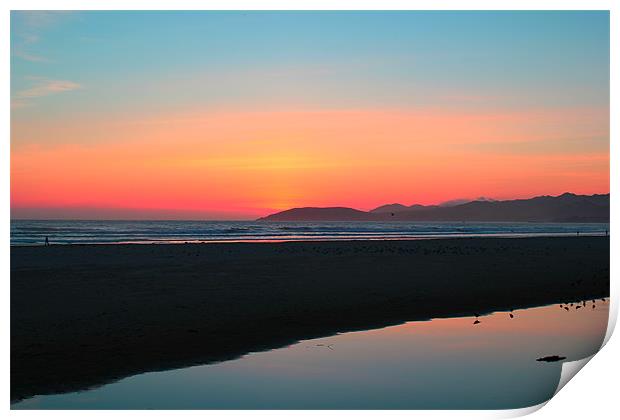 Sunset at Pismo Print by Lena Ghadessi