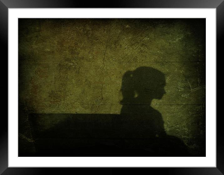 girl in the shadows Framed Mounted Print by Heather Newton
