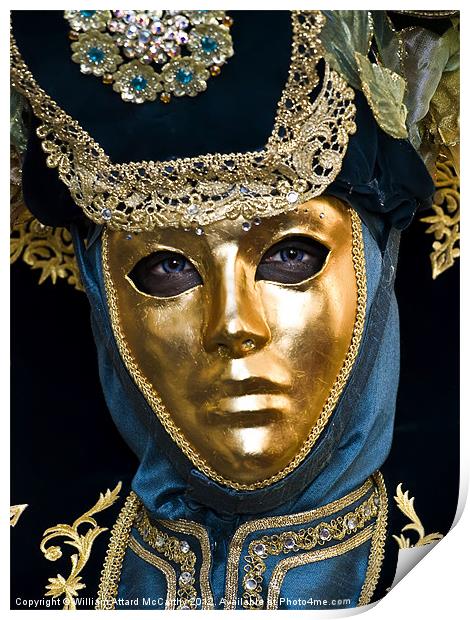 Venetian Mask Print by William AttardMcCarthy