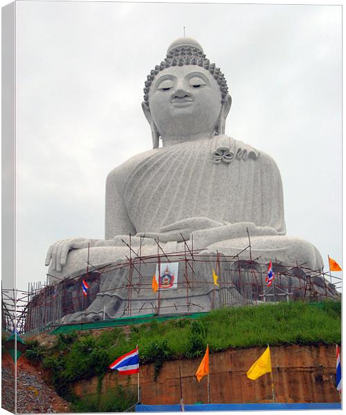 Big Buddha, Phuket Canvas Print by David Worthington