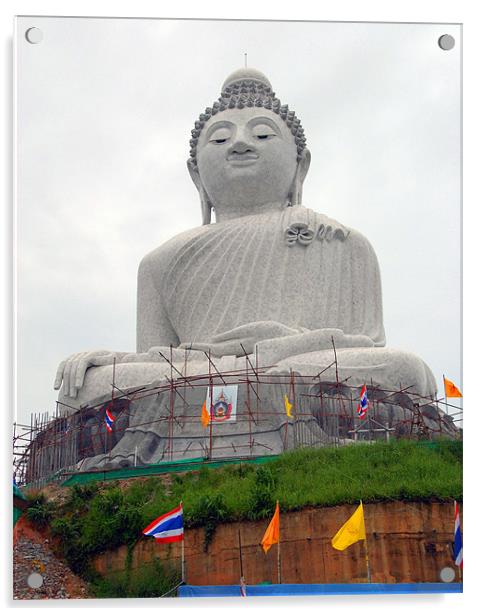 Big Buddha, Phuket Acrylic by David Worthington