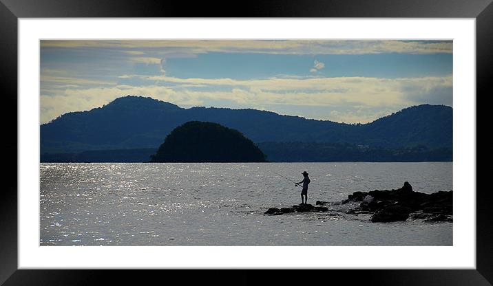 Fishing at Kantary Bay,Thailand Framed Mounted Print by David Worthington