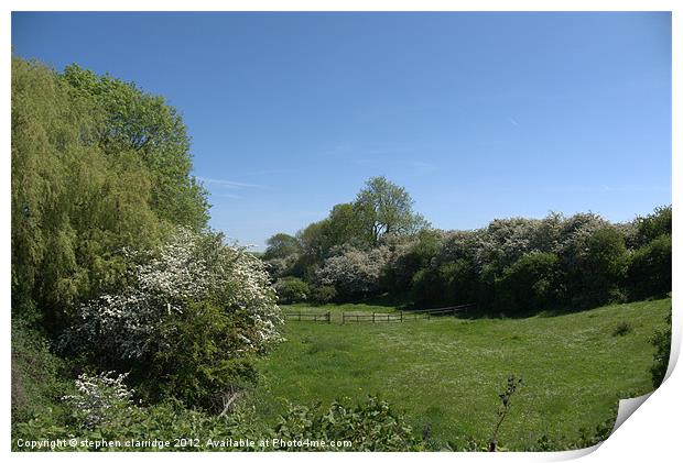 meadows at skegby nottinghamshire Print by stephen clarridge