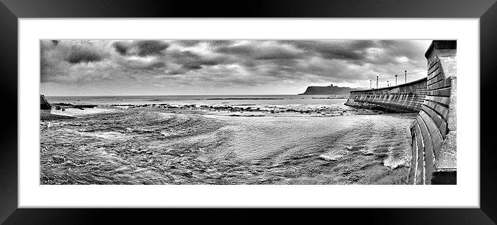 Scarborough Castle Panoramic from North Bay Promen Framed Mounted Print by Celtic Origins