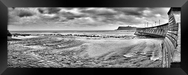 Scarborough Castle Panoramic from North Bay Promen Framed Print by Celtic Origins
