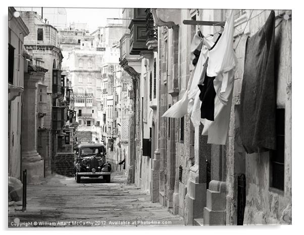 Valletta 1939 Acrylic by William AttardMcCarthy