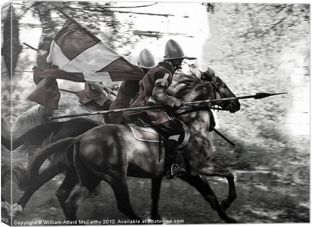 Knights of Malta on Horseback Canvas Print by William AttardMcCarthy