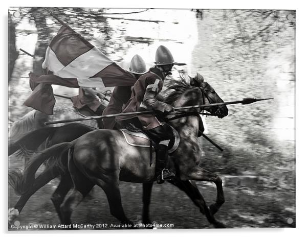Knights of Malta on Horseback Acrylic by William AttardMcCarthy