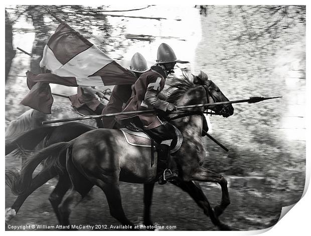 Knights of Malta on Horseback Print by William AttardMcCarthy