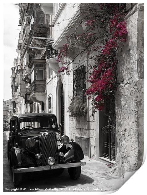 Valletta 1939 Print by William AttardMcCarthy