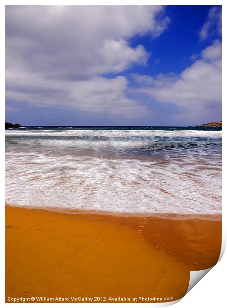 Beach Waters Print by William AttardMcCarthy