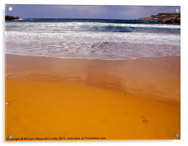 Malta Beach Acrylic by William AttardMcCarthy