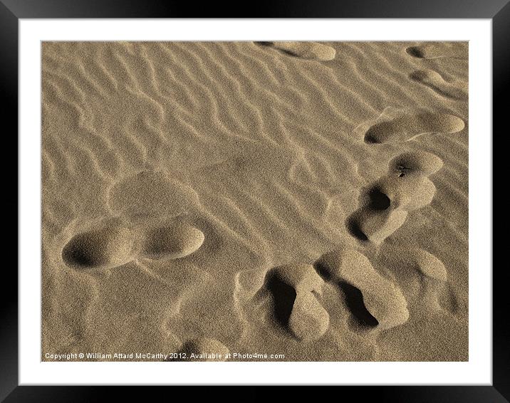 Footsteps in the Sand Framed Mounted Print by William AttardMcCarthy