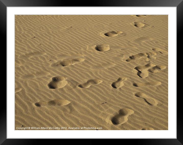 Footsteps in the Sand Framed Mounted Print by William AttardMcCarthy
