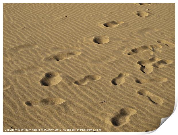 Footsteps in the Sand Print by William AttardMcCarthy