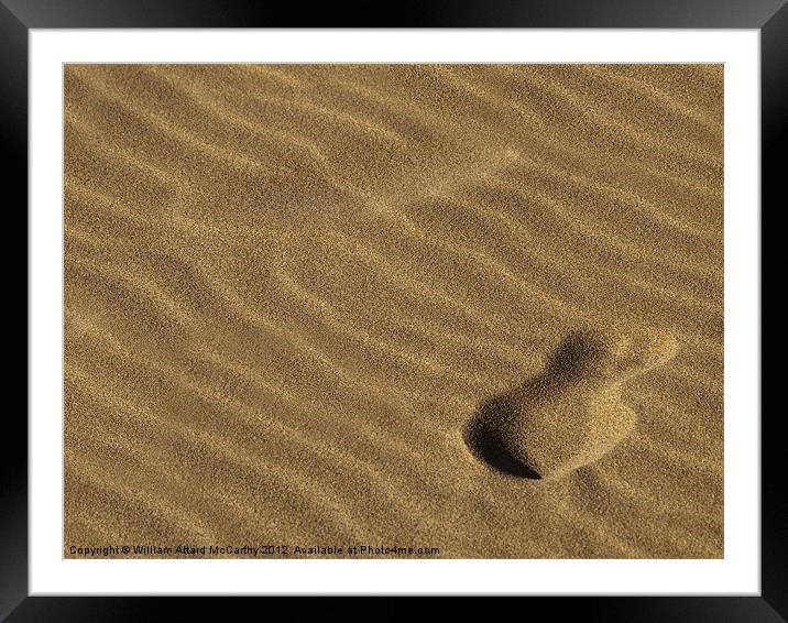 Footstep in the Sand Framed Mounted Print by William AttardMcCarthy
