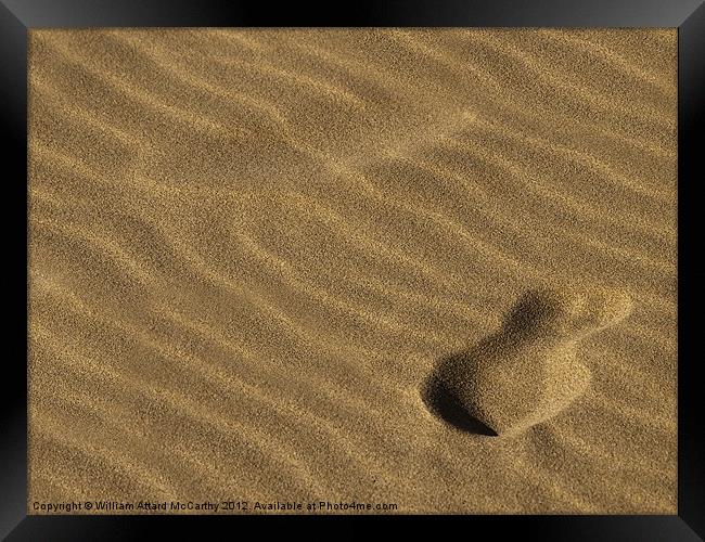 Footstep in the Sand Framed Print by William AttardMcCarthy