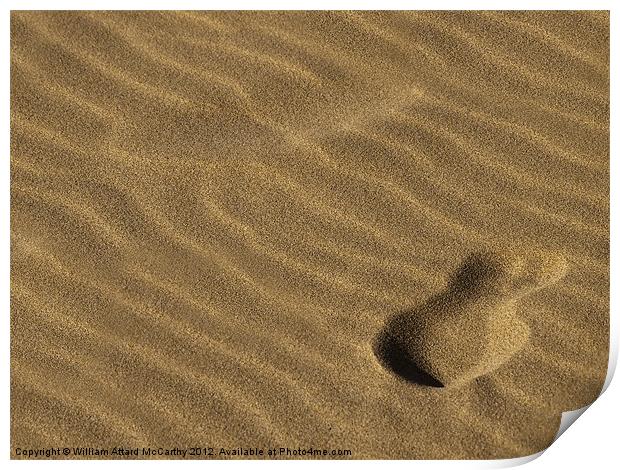 Footstep in the Sand Print by William AttardMcCarthy