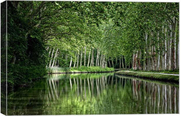 Canal du Midi Canvas Print by Keith Barker