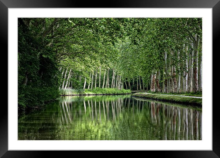 Canal du Midi Framed Mounted Print by Keith Barker