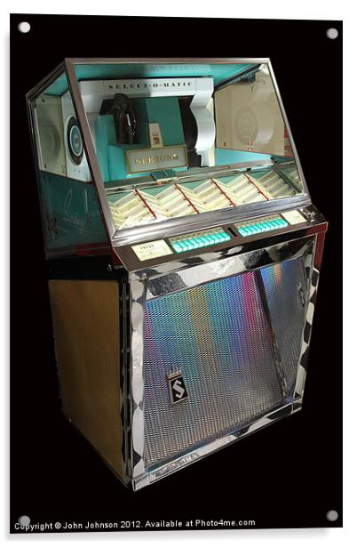 Seeburg L100  Jukebox - 1957 Acrylic by John Johnson