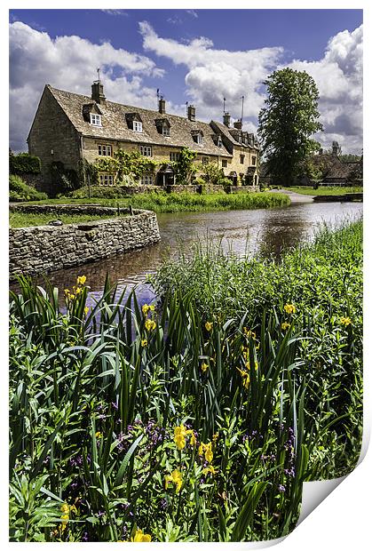 Cottages at Lower Slaughter Print by Stephen Mole
