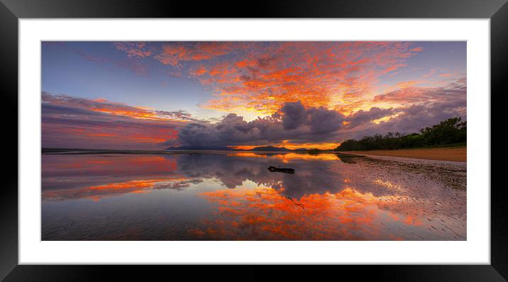 Bushland Beach Aglow Framed Mounted Print by Stephen  Nicholson