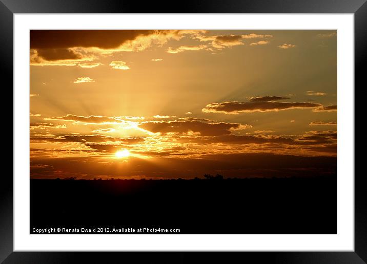 SUNSET IN AUTUMN Framed Mounted Print by Renata Ewald