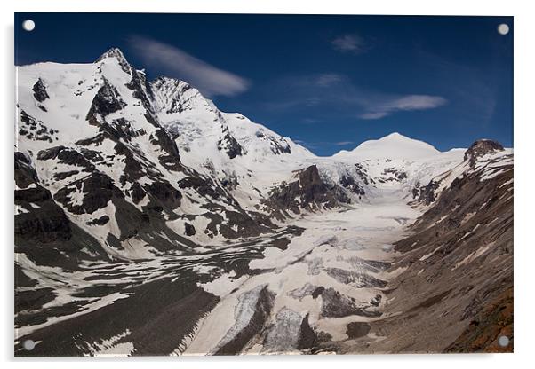 Pasterze glacier and Grossglockner Acrylic by Thomas Schaeffer