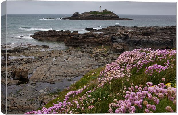 Cornish rocky coast near Gwithian Canvas Print by Thomas Schaeffer