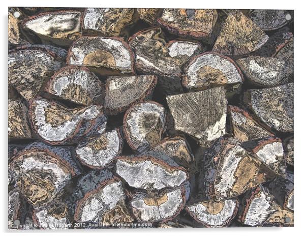 Abstract Log Pile Acrylic by James Hogarth