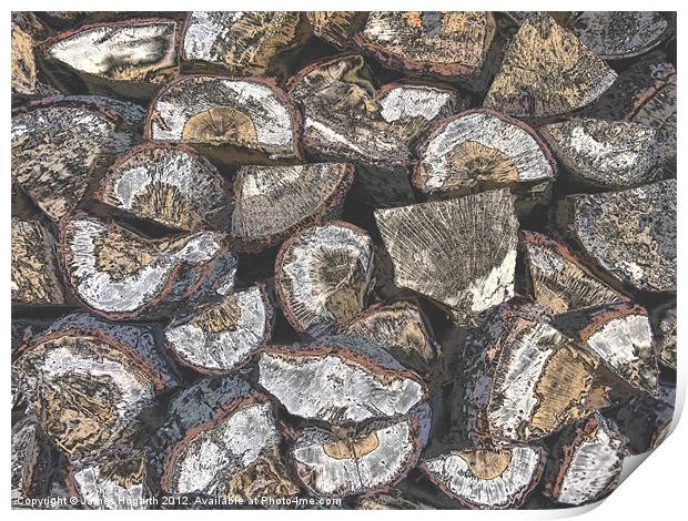 Abstract Log Pile Print by James Hogarth