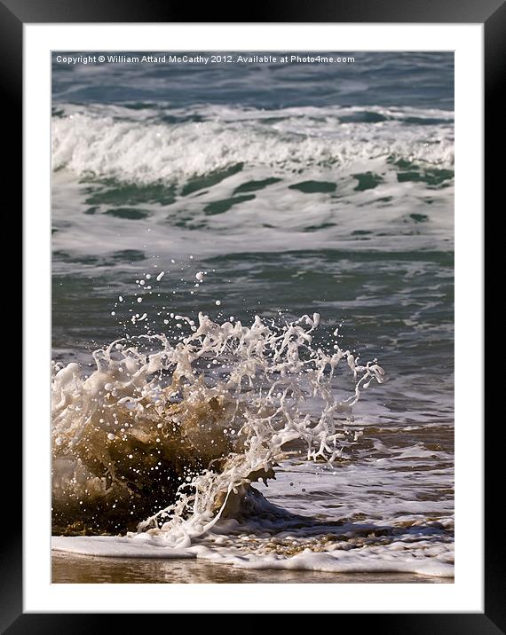 Beach Splash Framed Mounted Print by William AttardMcCarthy