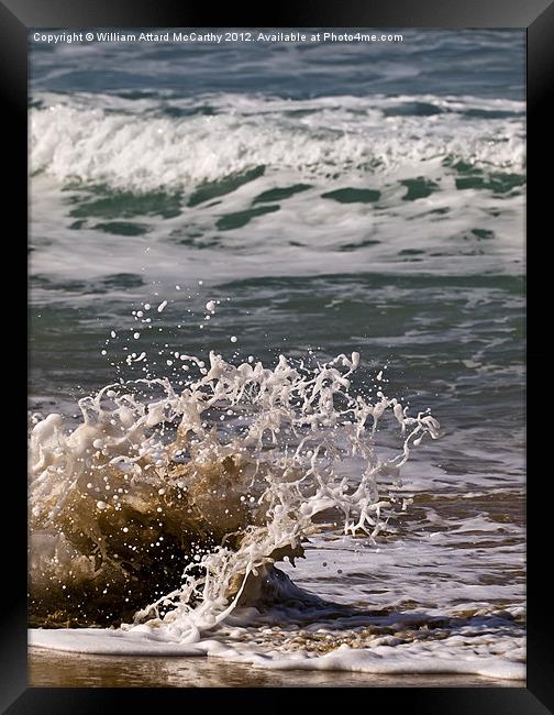 Beach Splash Framed Print by William AttardMcCarthy