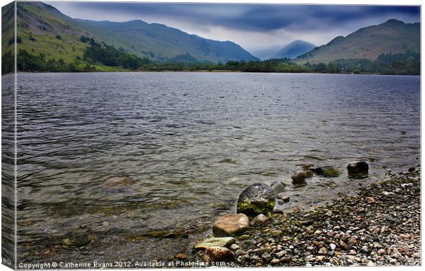 Low cloud on Ullswater Canvas Print by Catherine Fowler