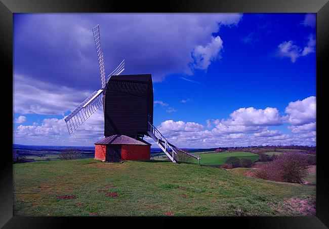 mill on the hill Framed Print by carl blake