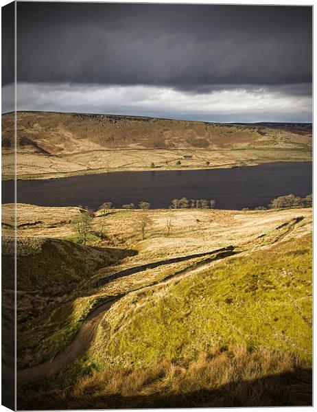 overcast pennine day Canvas Print by peter jeffreys
