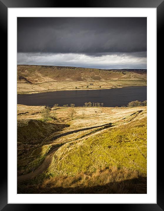 overcast pennine day Framed Mounted Print by peter jeffreys