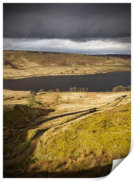 overcast pennine day Print by peter jeffreys