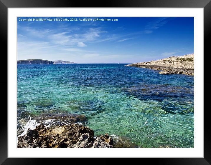 Emerald and Cobalt Framed Mounted Print by William AttardMcCarthy