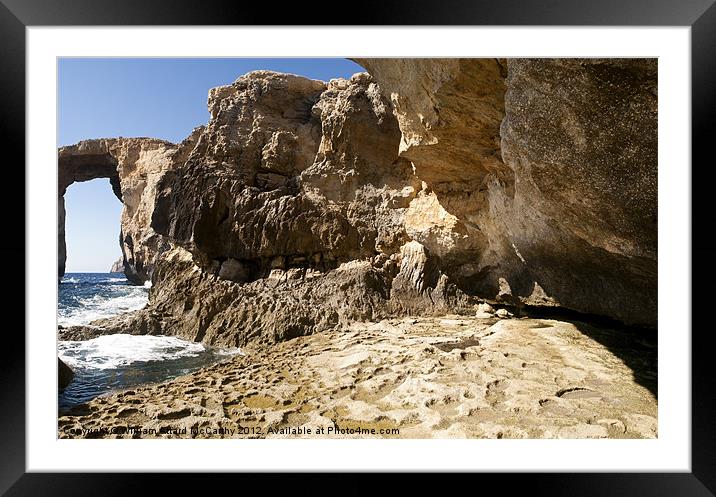 The Azure Window and Surroundings Framed Mounted Print by William AttardMcCarthy