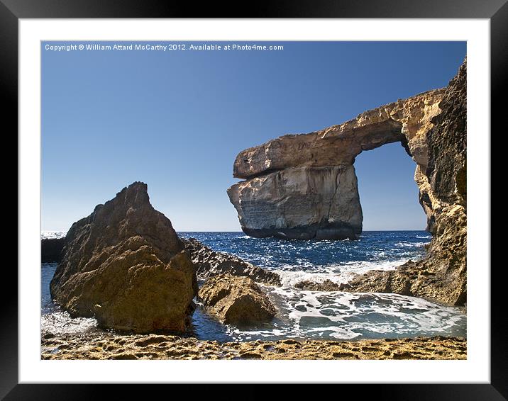 The Azure Window Framed Mounted Print by William AttardMcCarthy