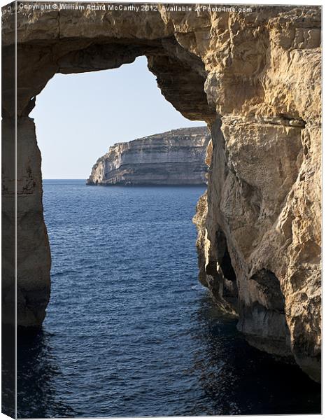 The Azure Window Canvas Print by William AttardMcCarthy