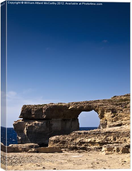 The Azure Window Canvas Print by William AttardMcCarthy